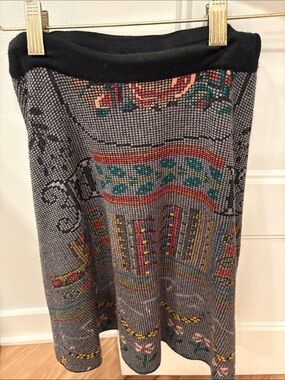 Aldomartins Multicolor Patterned A-Line Knit Skirt XS